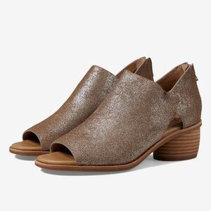 Sofft‎ Carleigh Peep Toe Pumps Tan Metallic SZ 6